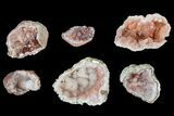 Flat: Small, Pink Amethyst Geode Sections From Argentina - Pieces #182600-2